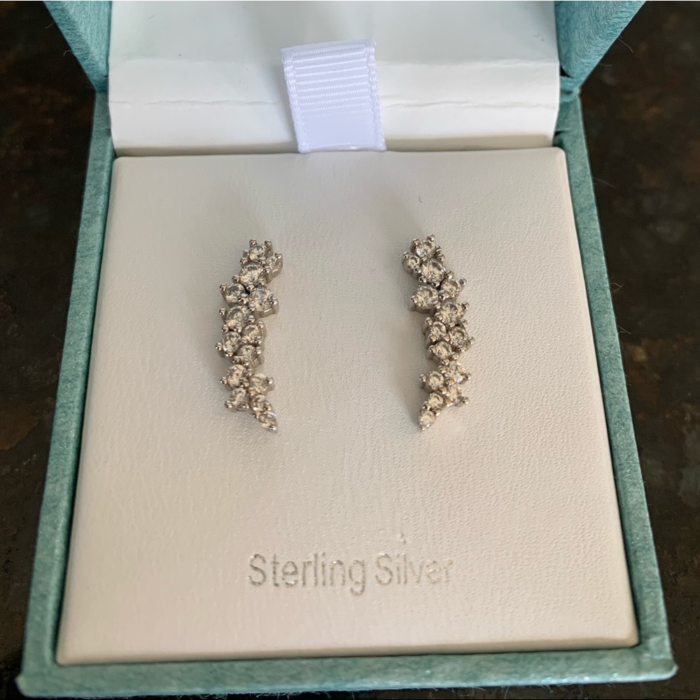 Sterling Silver and Cubic Zirconia Earrings
